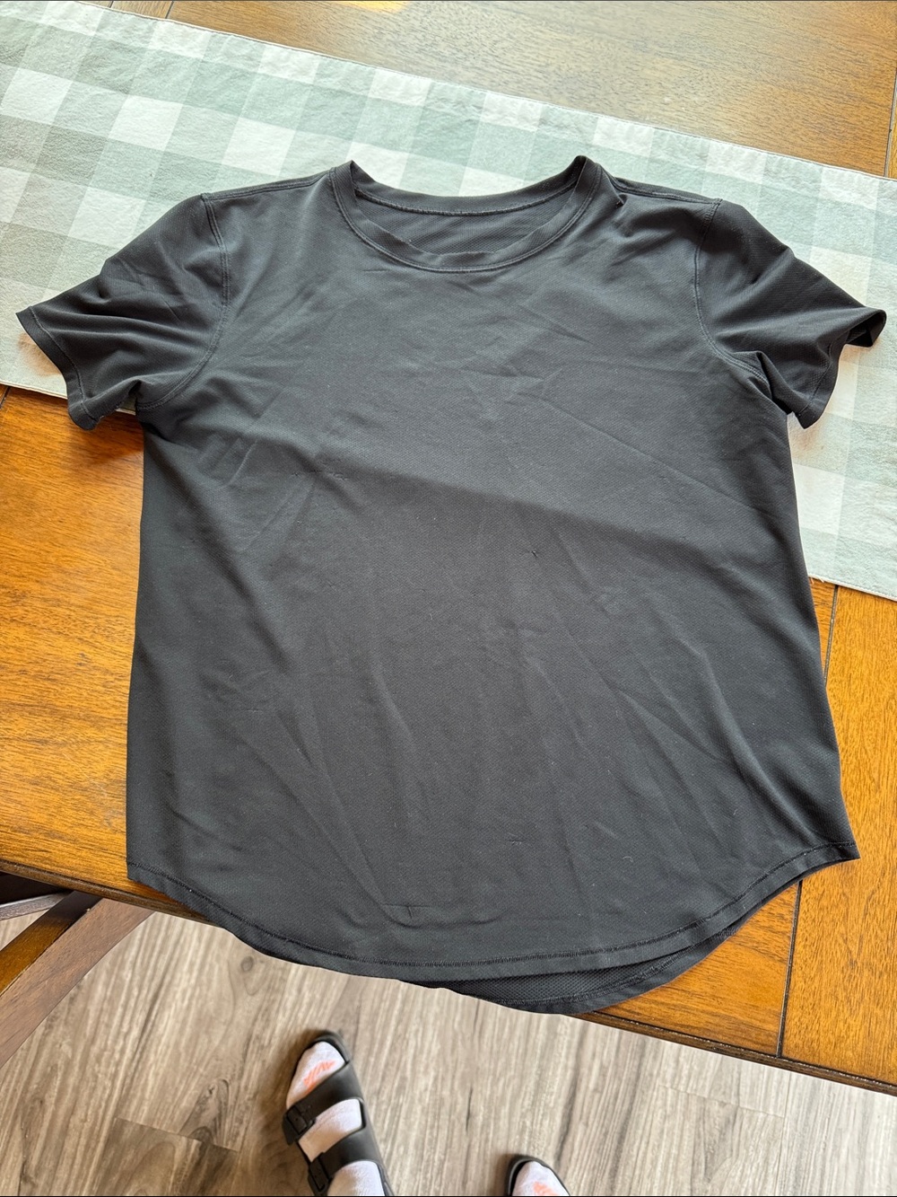 Lulu Lemon Woman’s  Black Crew Neck Short Sleeve Texh Shirt
